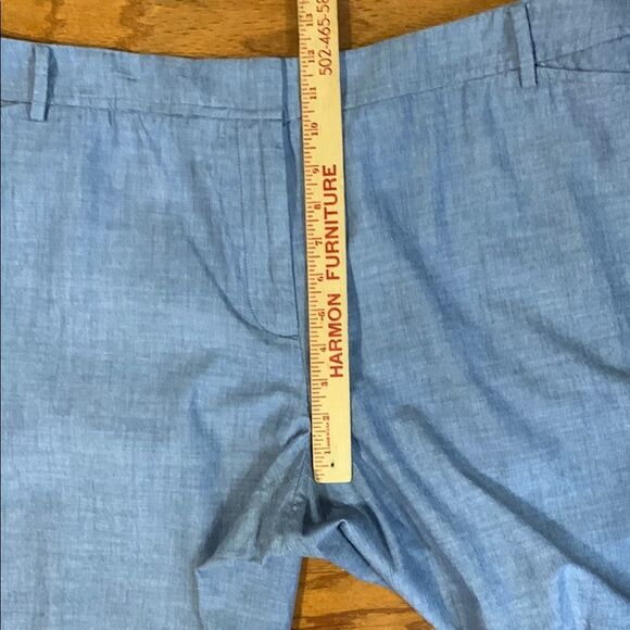 Talbots Blue Bermuda Shorts Polished Chambray Style - Picture 3 of 10